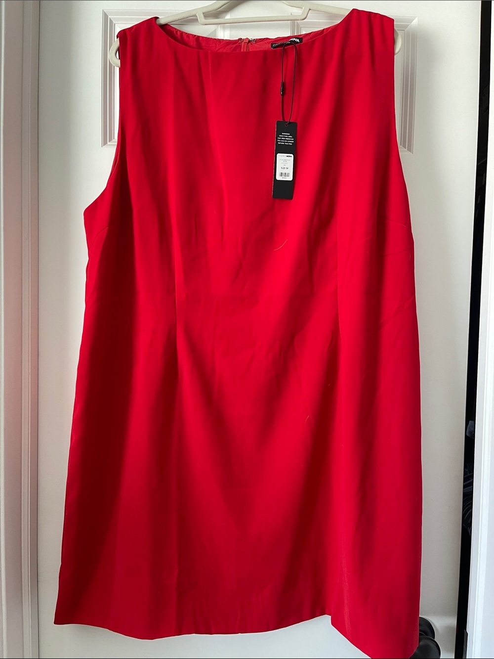 Fashion Nova Red Sleeveless Shift Dress